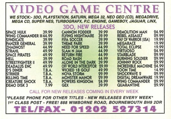 File:3DO Magazine(UK) Issue 6 Oct Nov 1995 Ad - Video Game Centre.png