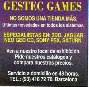 File:Hobby Consolas(ES) Issue 40 Jan 1995 Ad - Gestec Games.png