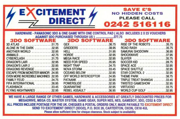 File:Excitement Direct Ad 3DO Magazine (UK) Feb Issue 2 1995.png