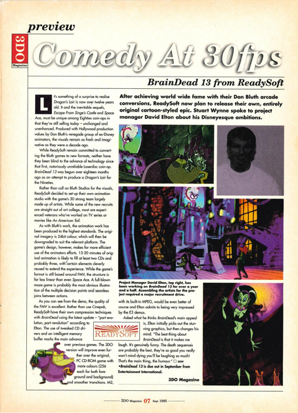 File:3DO Magazine(UK) Issue 5 Aug Sept 1995 Preview - BrainDead 13.png