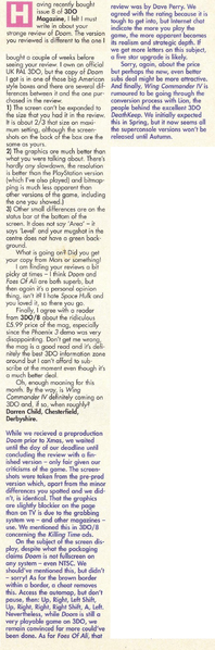 File:3DO Magazine(UK) Issue 10 May 96 Letter - Wing Commander 4.png