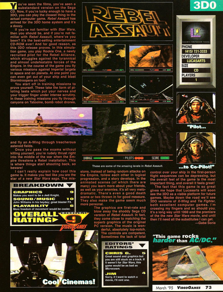 File:Star Wars Rebel Assault Review VideoGames Magazine(US) Issue 74 Mar 1995.png