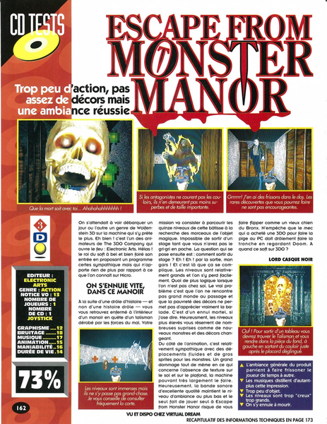 File:Joystick(FR) Issue 46 Feb 1994 Review - Escape From Monster Manor.png