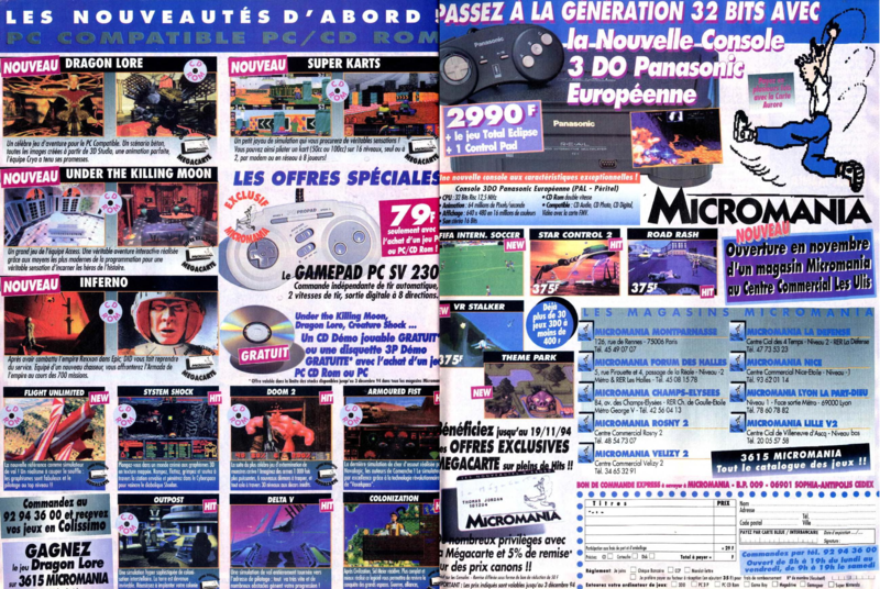 File:Micromania Ad Generation 4(FR) Issue 71 Nov 1994.png