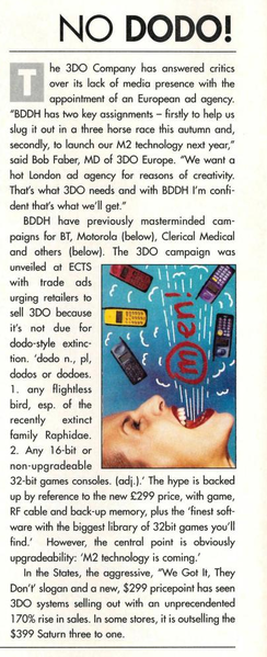 File:3DO Magazine(UK) Issue 6 Oct Nov 1995 News - No Dodo.png