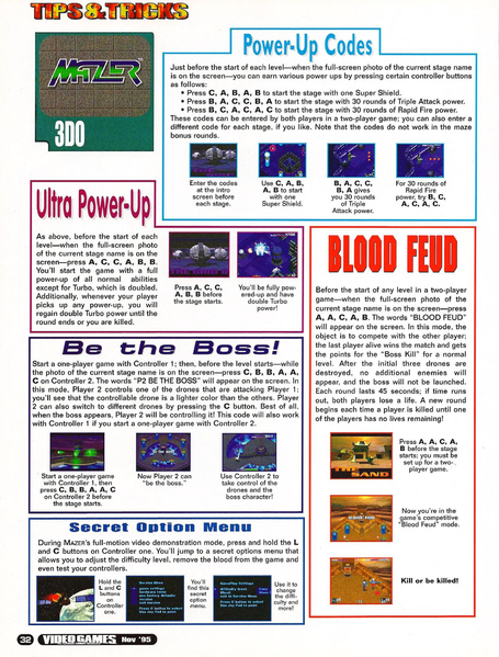 File:Mazer Tips VideoGames Magazine(US) Issue 82 Nov 1995.png