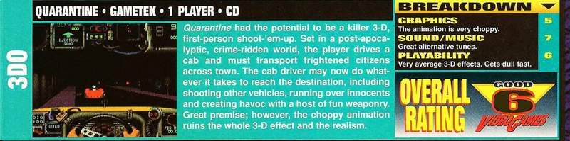 File:Quarantine Review VideoGames Magazine(US) Issue 78 Jul 1995.png