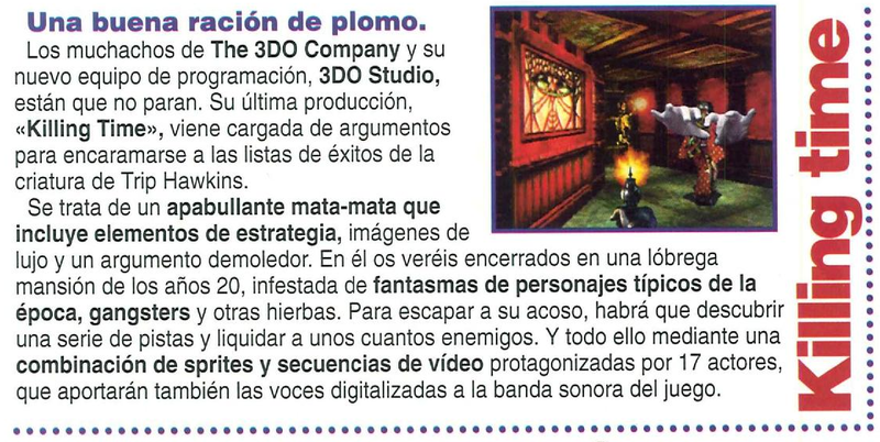 File:Hobby Consolas(ES) Issue 49 Oct 1995 Preview - Killing Time.png