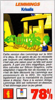 Thumbnail for File:Lemmings Review Generation 4(FR) Issue 63 Feb 1994.png