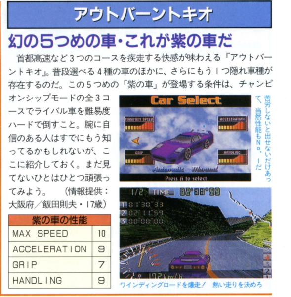 File:AutoBahn Tokio Tips 3DO Magazine JP Issue 5-6 96.png