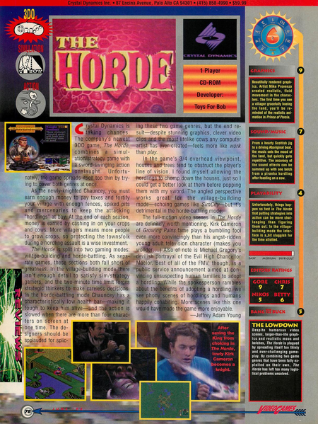 File:The Horde Review VideoGames Magazine(US) Issue 65 Jun 1994.png