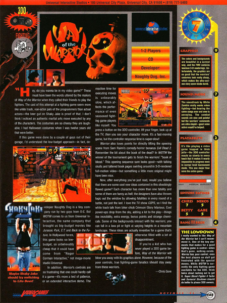 File:Way Of The Warrior Review VideoGames Magazine(US) Issue 70 Nov 1994.png