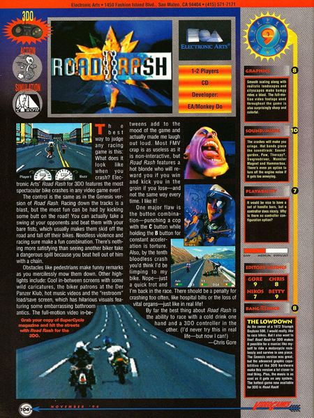 File:Road Rash Review VideoGames Magazine(US) Issue 70 Nov 1994.png
