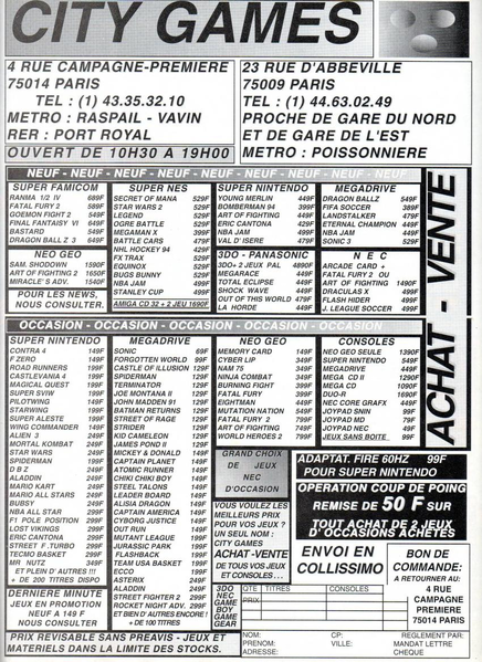 File:Joypad(FR) Issue 30 Apr 1994 Ad - City Games.png