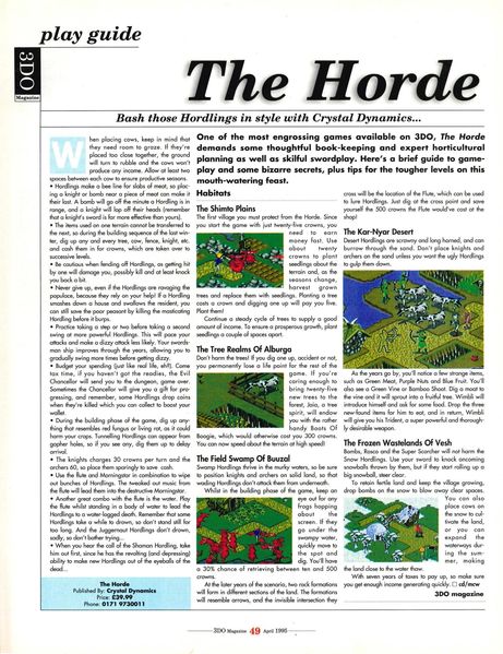 File:3DO Magazine(UK) Issue 3 Spring 1995 Tips - The Horde.png