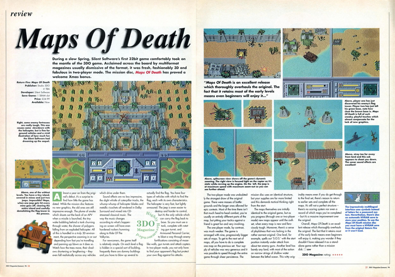 File:3DO Magazine(UK) Issue 8 Feb Mar 96 Review - Return Fire Maps Of Death.png