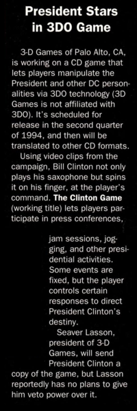 File:Electronic Games(US) Oct 1993 News - President Stars In 3DO Game.png
