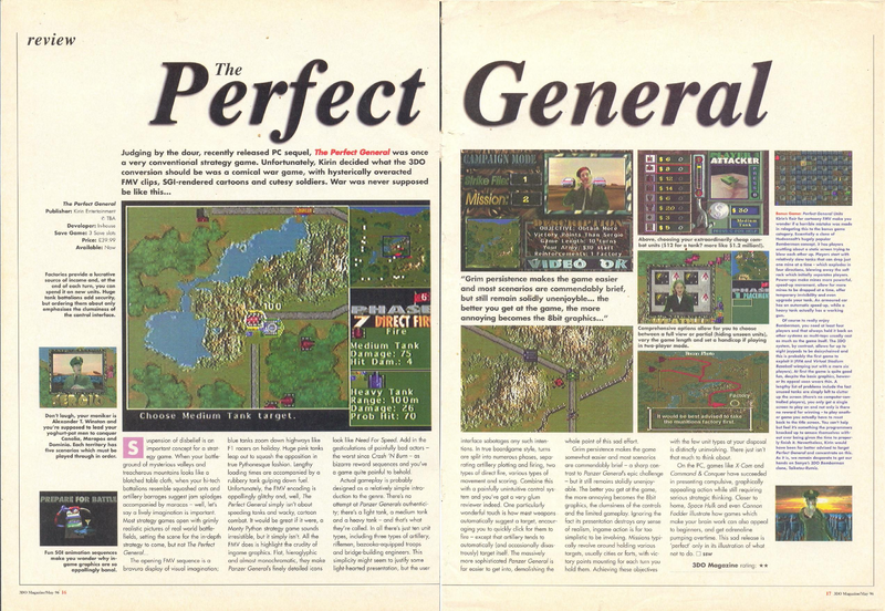 File:3DO Magazine(UK) Issue 10 May 96 Review - The Perfect General.png