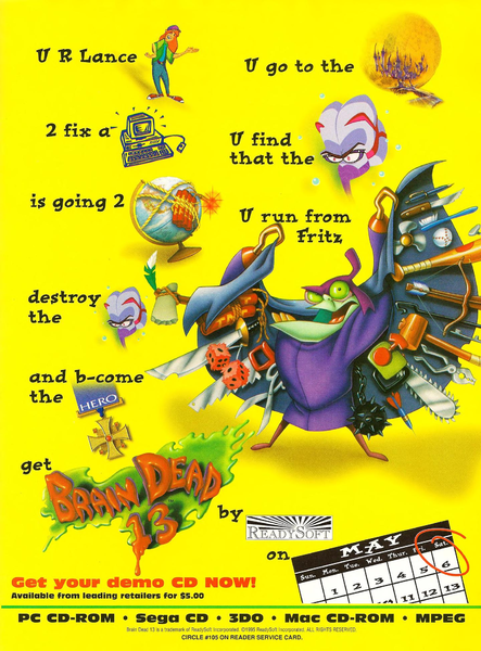 File:Brain Dead 13 Ad VideoGames Magazine(US) Issue 75 Apr 1995.png