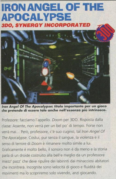 File:Iron Angel Of The Apocalypse Preview Game Power(IT) Issue 39 Jun 1995.png