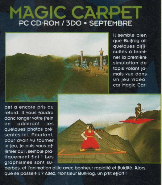 File:Joystick(FR) Issue 49 May 1994 Feature - ECTS - Magic Carpet.png