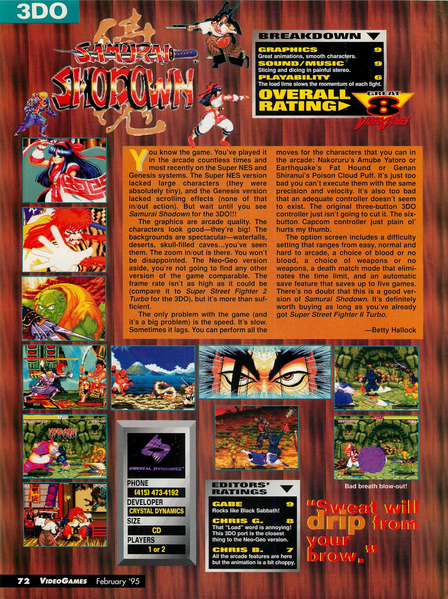 File:Samurai Shodown Review VideoGames Magazine(US) Issue 73 Feb 1995.png