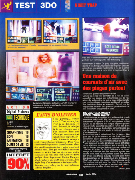 File:Night Trap Review Part 2 Generation 4(FR) Issue Jan 1994.png