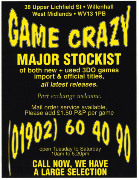 File:Game Crazy Ad 3DO Magazine (UK) Feb Issue 2 1995.png