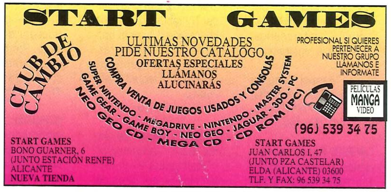 File:Hobby Consolas(ES) Issue 42 Mar 1995 Ad - Start Games.png