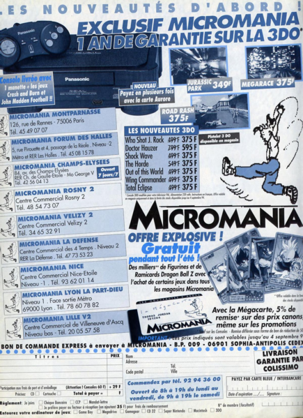 File:Joypad(FR) Issue 33 Summer 1994 Ad - Micromania.png