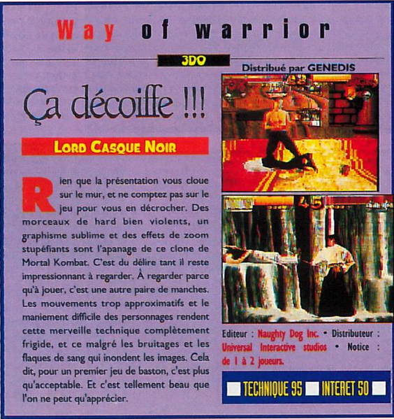 File:Joystick(FR) Issue 53 Oct 1994 Review - Way Of The Warrior.png