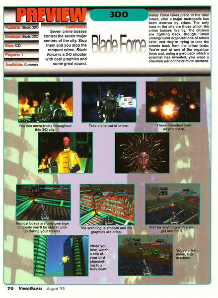 File:Blade Force Preview VideoGames Magazine(US) Issue 79 Aug 1995.png