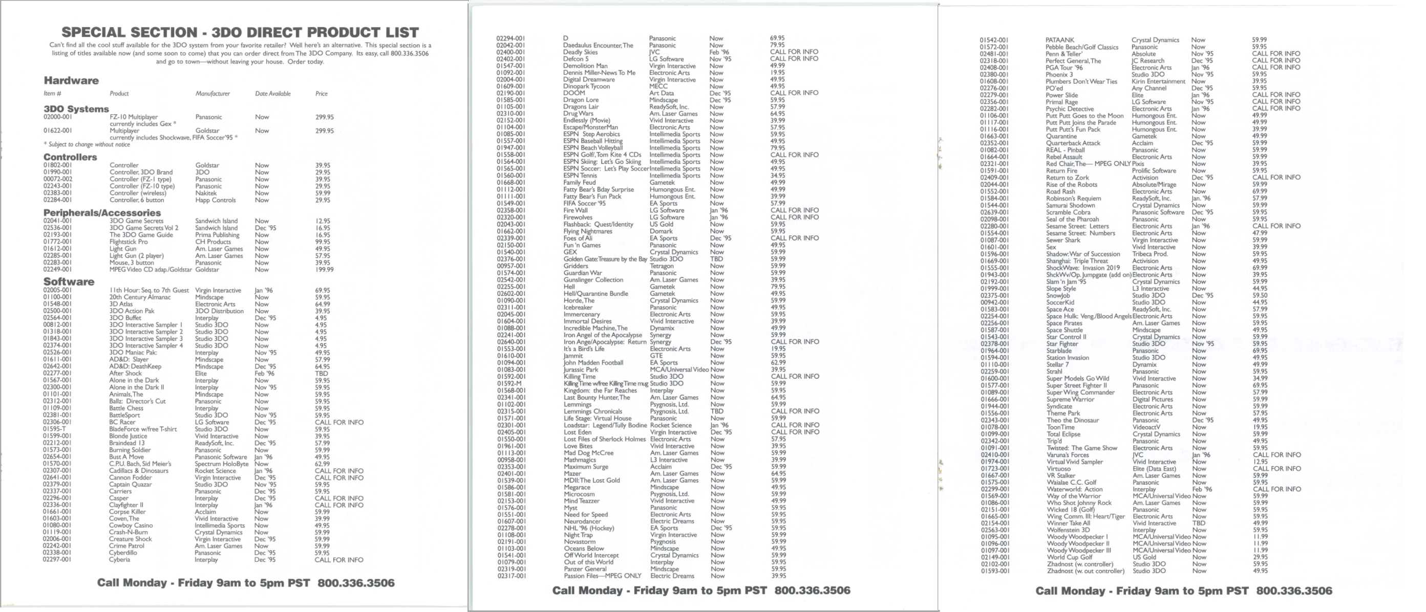 File:3DO Club News(NA) Issue 7 Dec 95 Game List.png - 3DO World