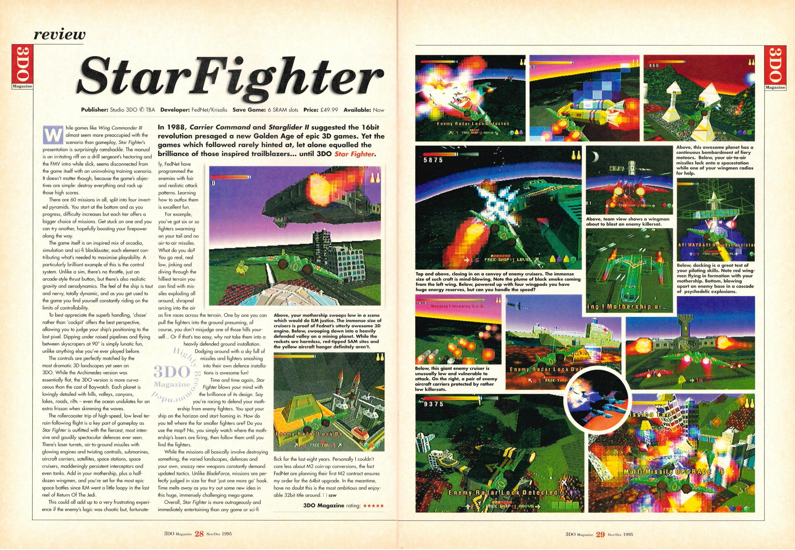 File:3DO Magazine(UK) Issue 7 Dec Jan 95-96 Review - StarFighter.png ...