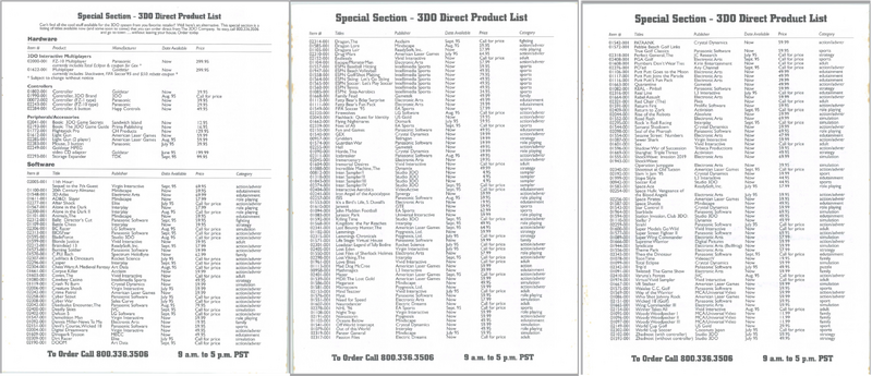 File:3DO Club News(NA) Issue 5 Jul 95 Game List.png - 3DO World