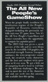 News - The All New Peoples Gameshow